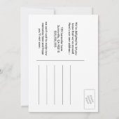 住所の変更は水彩馬を移動した 招待状 (裏面)