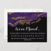 住所の変更は紫の家に引っ越しました 案内ポストカード (正面/裏面)