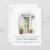 住所の変更は緑のドアを移動 案内ポストカード (正面/裏面)