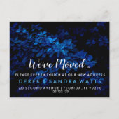 住所の変更は青い家を移動 案内ポストカード (正面)