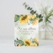 住所の変更ひまわり緑の国 ポストカード (スタンド正面)