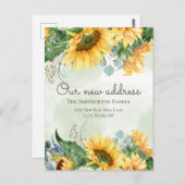 住所の変更ひまわり緑の国 ポストカード (正面/裏面)