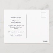 住所の変更を移したCityscape Apartment ポストカード (裏面)