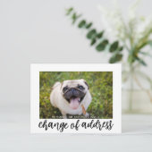 住所の変更を移動した犬写真はがき ポストカード (スタンド正面)