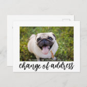 住所の変更を移動した犬写真はがき ポストカード (正面/裏面)