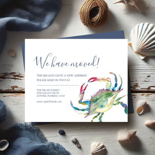 住所の変更ウォーターカラーカニ チラシ