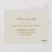 住所の変更ウォーターカラーバイオリオンシート音楽 ポストカード (裏面)