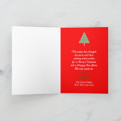 住所の変更クリスマスカード、クリスマスツリー シーズンカード (内部)