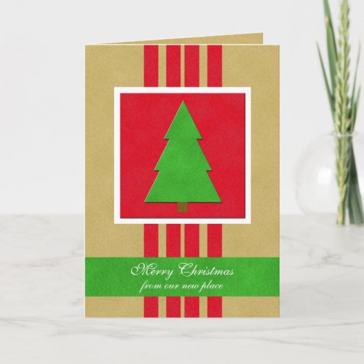 住所の変更クリスマスカード シーズンカード (正面)