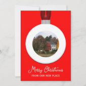 住所の変更クリスマスフォトオーナメントカード シーズンカード (正面)