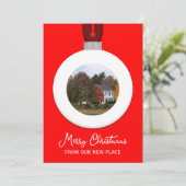 住所の変更クリスマスフォトオーナメントカード シーズンカード (スタンド正面)