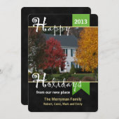 住所の変更クリスマスフラットカード(写真付) シーズンカード (正面/裏面)