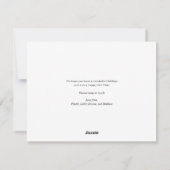 住所の変更クリスマスホリデー写真 シーズンカード (裏面)