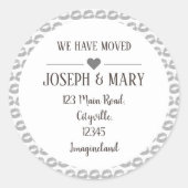 住所の変更シルバーリップメイクアップアーティスト ラウンドシール (正面)