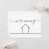 住所の変更シンプルを移モダン動する カード (正面/裏面インサイチュ)