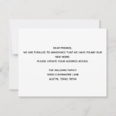 住所の変更シンプルを移モダン動する カード (裏面)