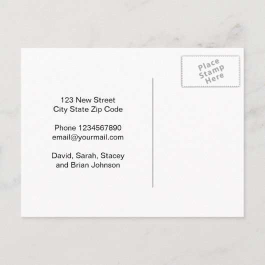 住所の変更スクリプト書記告知 案内ポストカード (裏面)