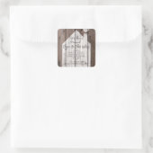 住所の変更ステッカー木造ハウス スクエアシール (バッグ)