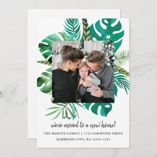 住所の変更トロピカル離れ写真 案内状 (正面/裏面)