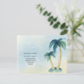住所の変更トロピカル,パームツリー,フロリダ 案内ポストカード (スタンド正面)