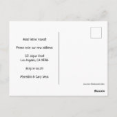 住所の変更ピーコックのドア水色 ポストカード (裏面)