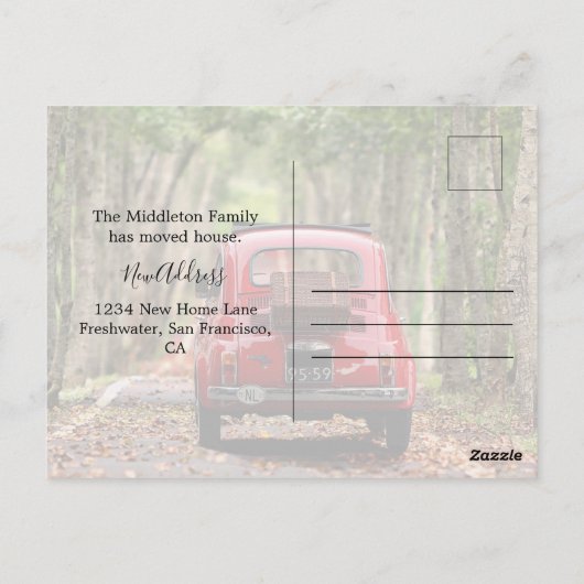 住所の変更フォトカスタムはがき ポストカード (裏面)