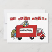 住所の変更フラットカードを移動 招待状 (正面)