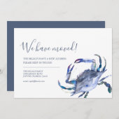 住所の変更ブルーカニ移動告知 案内状 (正面/裏面)