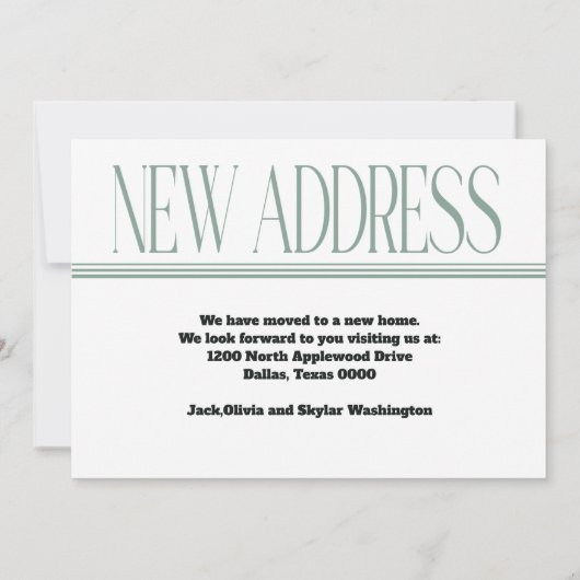 住所の変更ホーム写真の移動 案内状 (裏面)