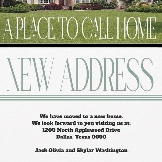 住所の変更ホーム写真の移動 案内状