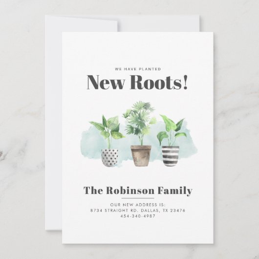 住所の変更ボホカスタムの移動 案内状 (正面)