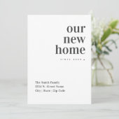 住所の変更モダンを最小限に抑える新しいホーム 案内状 (スタンド正面)