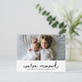 住所の変更モダン写真 案内ポストカード (スタンド正面)