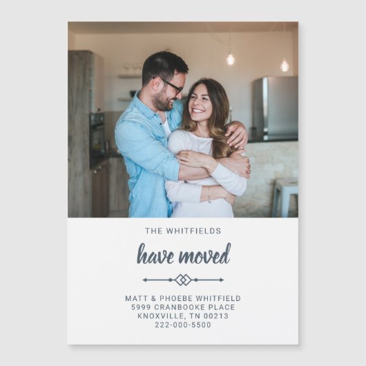 住所の変更写真の移動 マグネット招待状 (正面)