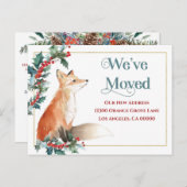 住所の変更引っ越しました休日 案内ポストカード (正面/裏面)