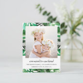 住所の変更水彩緑の離れ写真 案内ポストカード (スタンド正面)