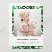 住所の変更水彩緑の離れ写真 案内状 (正面/裏面)