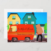 住所の変更独身のおもしろいカスタム葉書 ポストカード (正面/裏面)