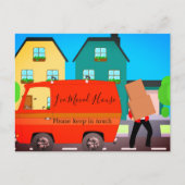 住所の変更独身のおもしろいカスタム葉書 ポストカード (正面)