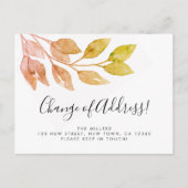 住所の変更秋の葉の移動 案内ポストカード (正面)