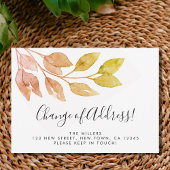 住所の変更秋の葉の移動 案内状