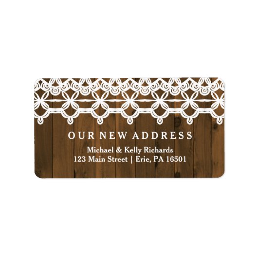 住所の変更素朴木地 ラベル (正面)