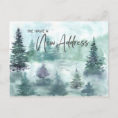 住所の変更素朴松の木山 ポストカード (正面)