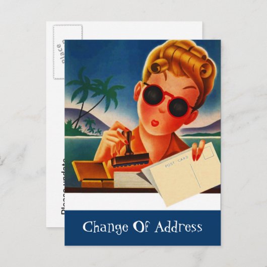 住所の変更通知を移動したポストカード 案内ポストカード (正面/裏面)