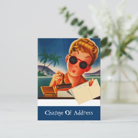 住所の変更通知を移動したポストカード 案内ポストカード (スタンド正面)