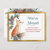 住所の変更金ゴールド引っ越しました 案内ポストカード (正面/裏面)