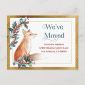住所の変更金ゴールド引っ越しました 案内ポストカード (正面)