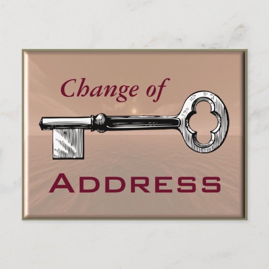 住所の変更 – はがき 案内ポストカード (正面)