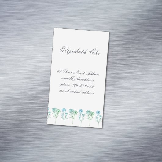 住所の変更-カーネーション マグネット名刺 (インサイチュ)