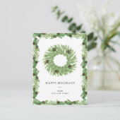 住所の変更 |クリスマスホリデーパインリース シーズンポストカード (スタンド正面)